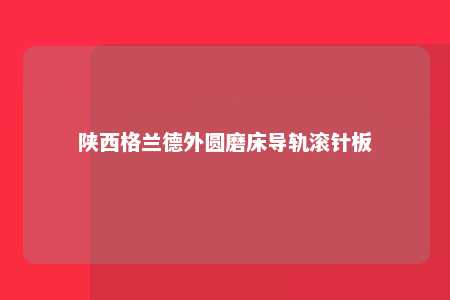 陕西格兰德外圆磨床导轨滚针板 